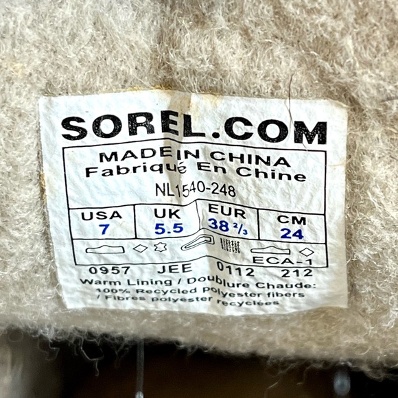 *Sorel | Joan Of Arctic NL1540-248 Sudan Brown Suede Waterproof Boots Size 7 - Picture 2 of 16